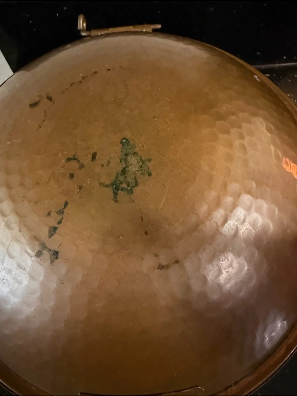 Vintage Copper Finish Hammered cataplana